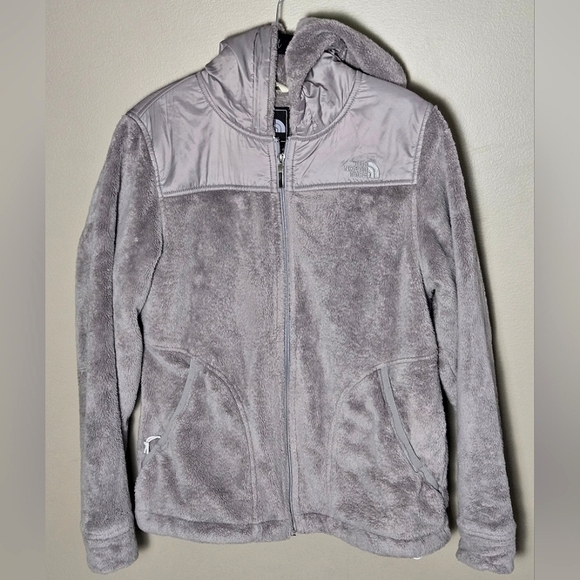 Women's The North Face Gray Osito Hooded Gorpcore Fleece Jacket, Medium - Picture 1 of 5